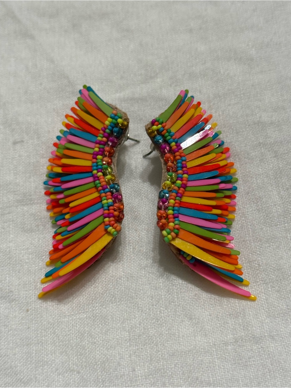 Mignonne Gavigan Rainbow Beaded Wing Earrings - Picture 9 of 12